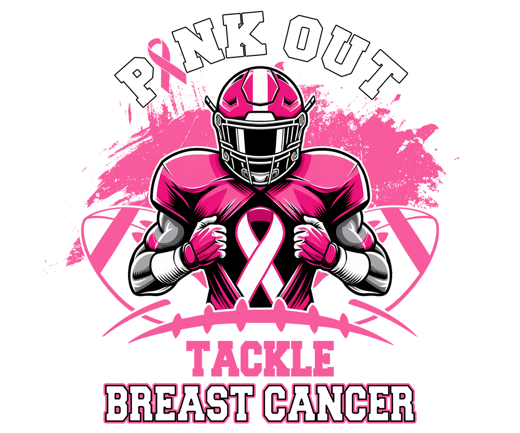 Breast Cancer Football T-Shirts