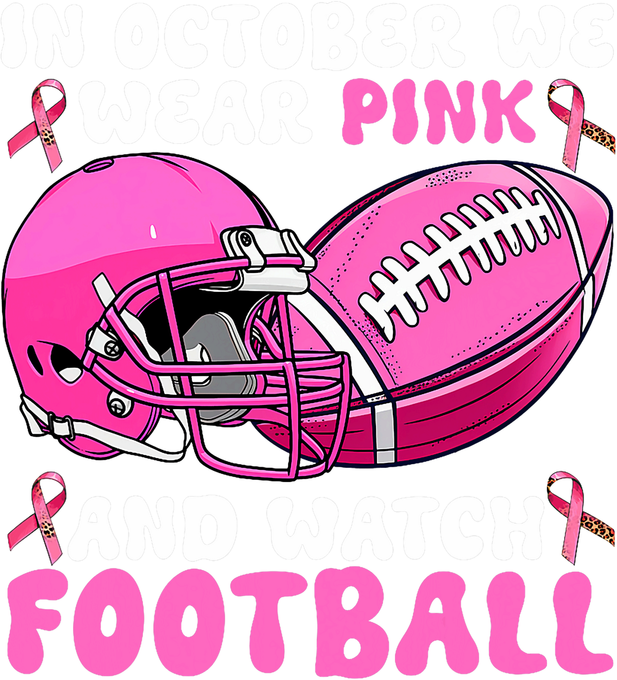 Breast Cancer Football T-Shirts