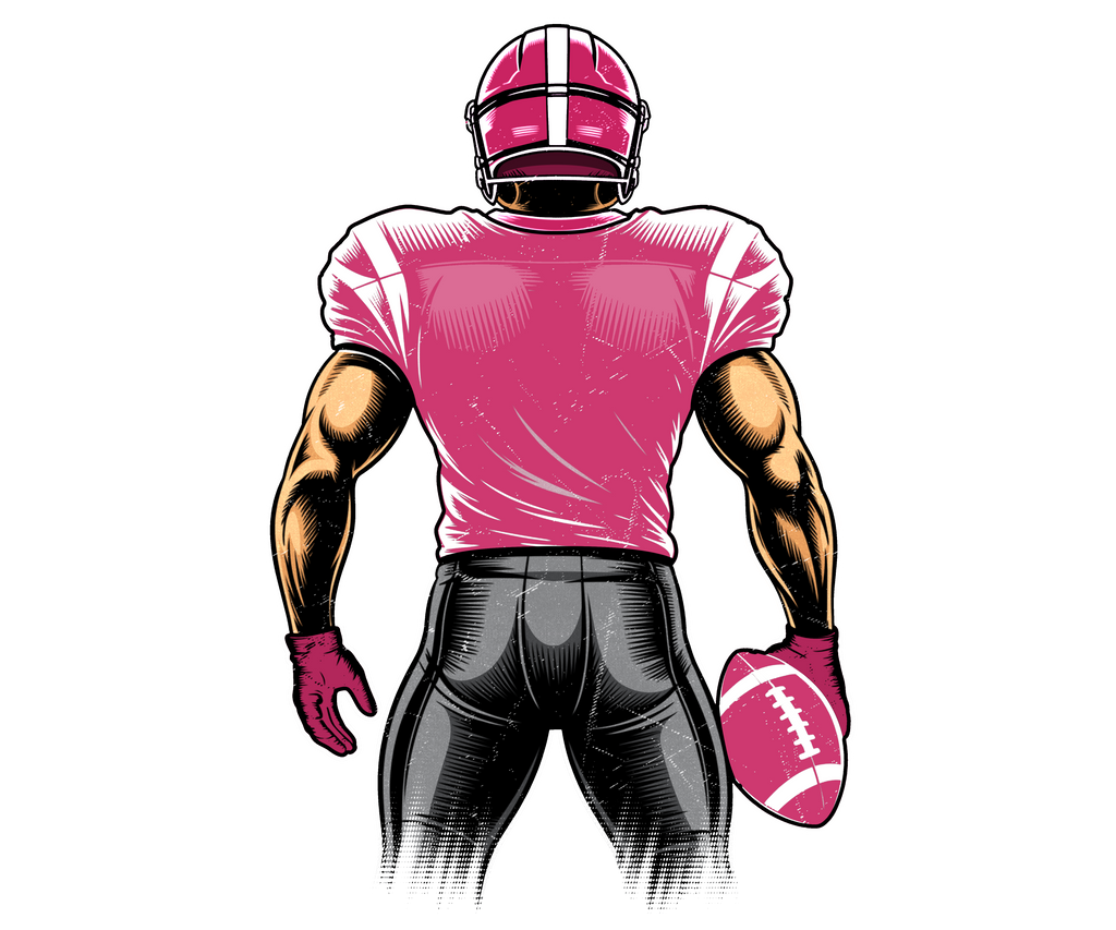 Breast Cancer Football T-Shirts