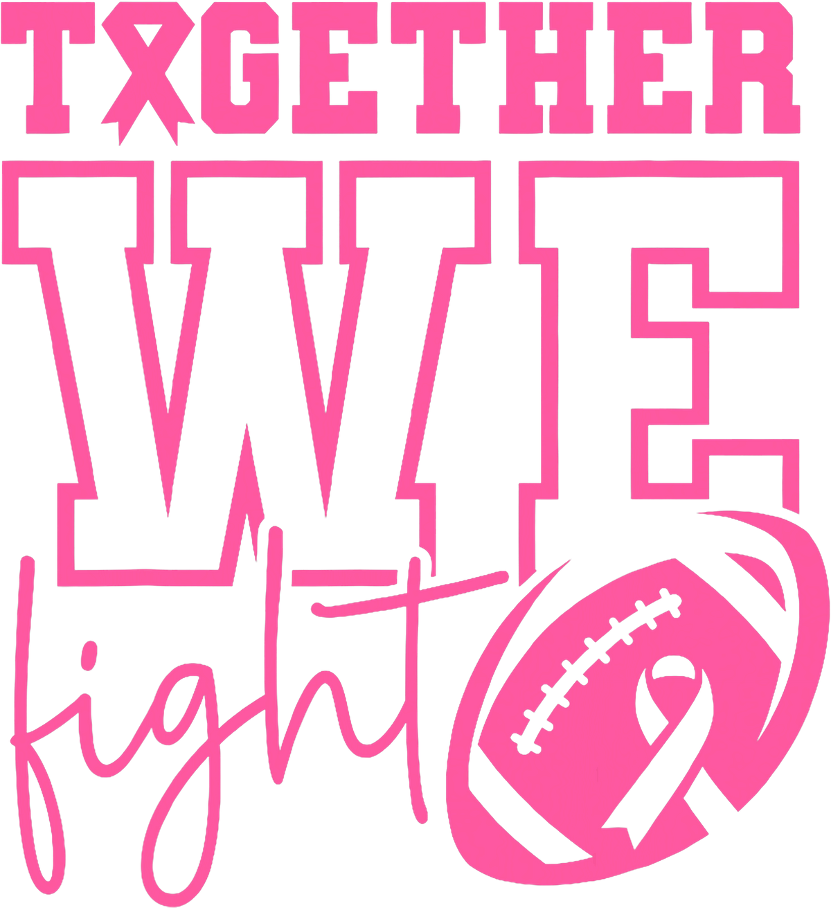 Breast Cancer Football T-Shirts